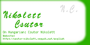 nikolett csutor business card